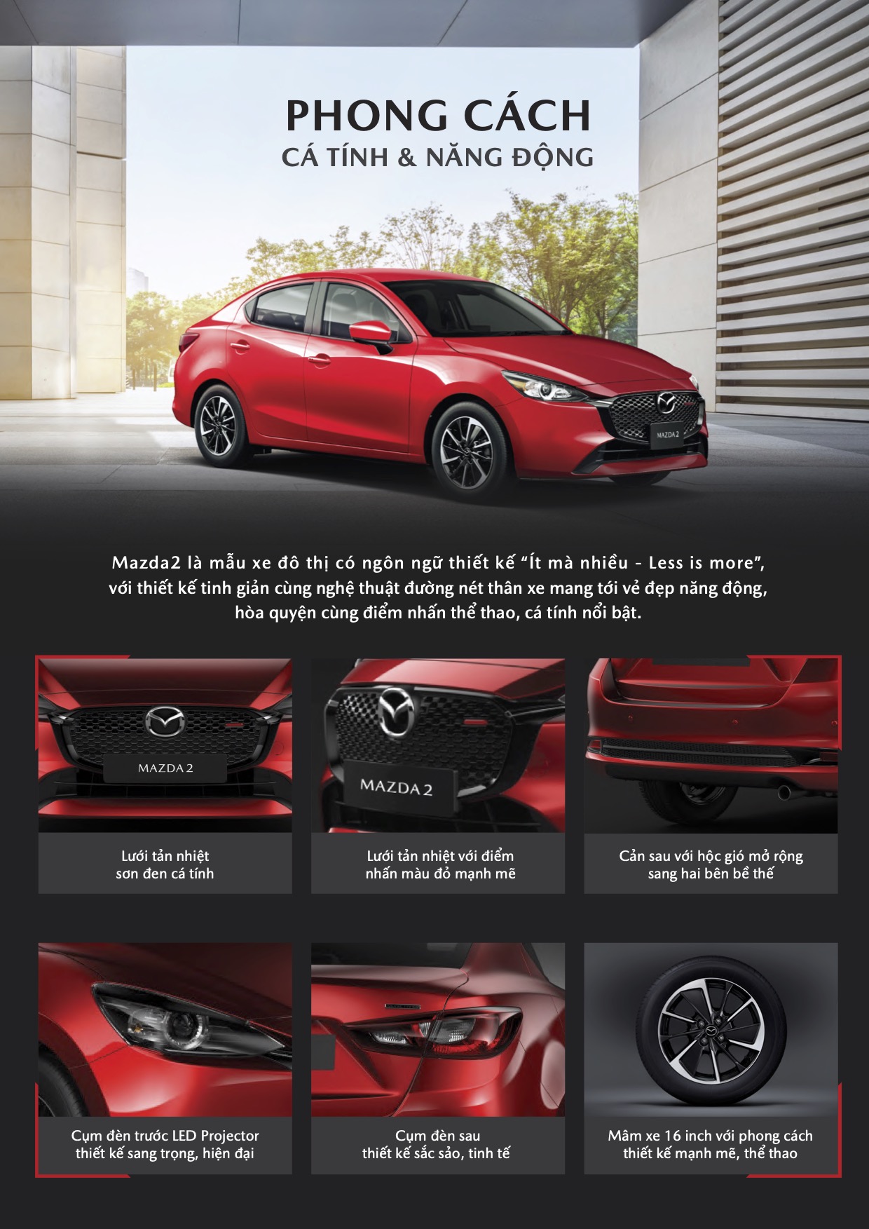 Ngoại thất Mazda 2 Sedan 03